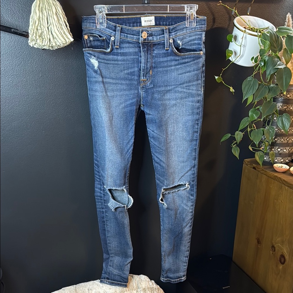 Hudson Jeans Women's Blue Distressed